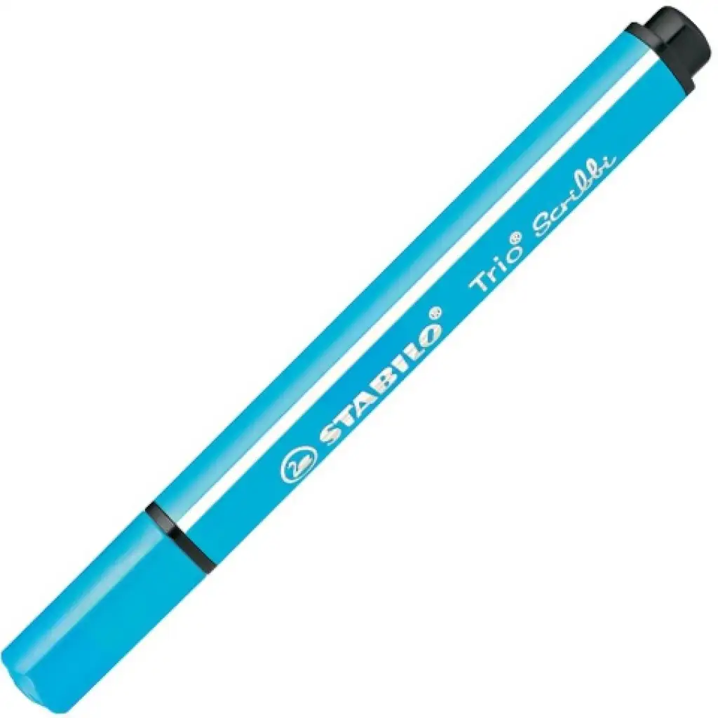 imagen de Stabilo: Trio Scribble rotulador triangular de color azul claro 1