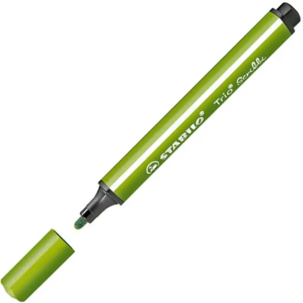 imagen de Stabilo: Trio Scribble rotulador triangular de color verde claro 2