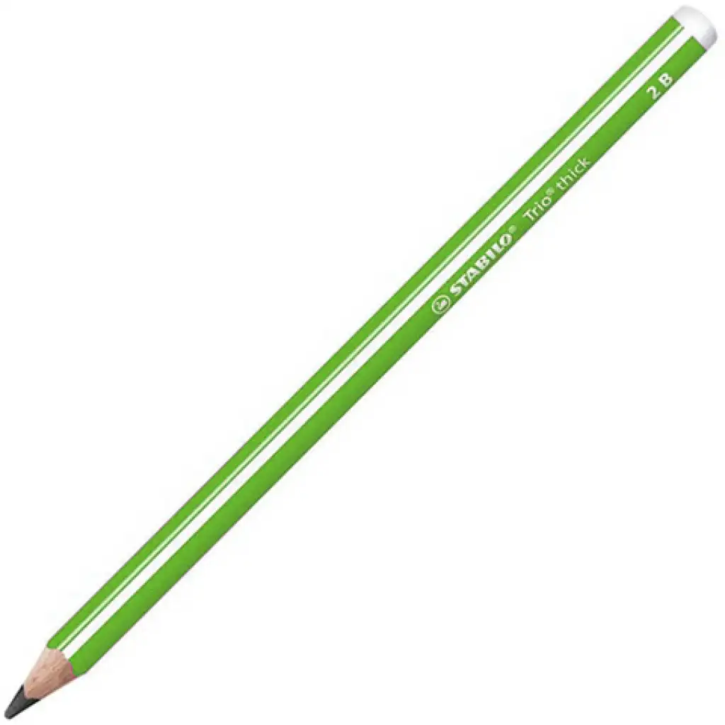 imagen de Stabilo: Trio Thick lápiz de grafito triangular grueso de color verde 2B 1