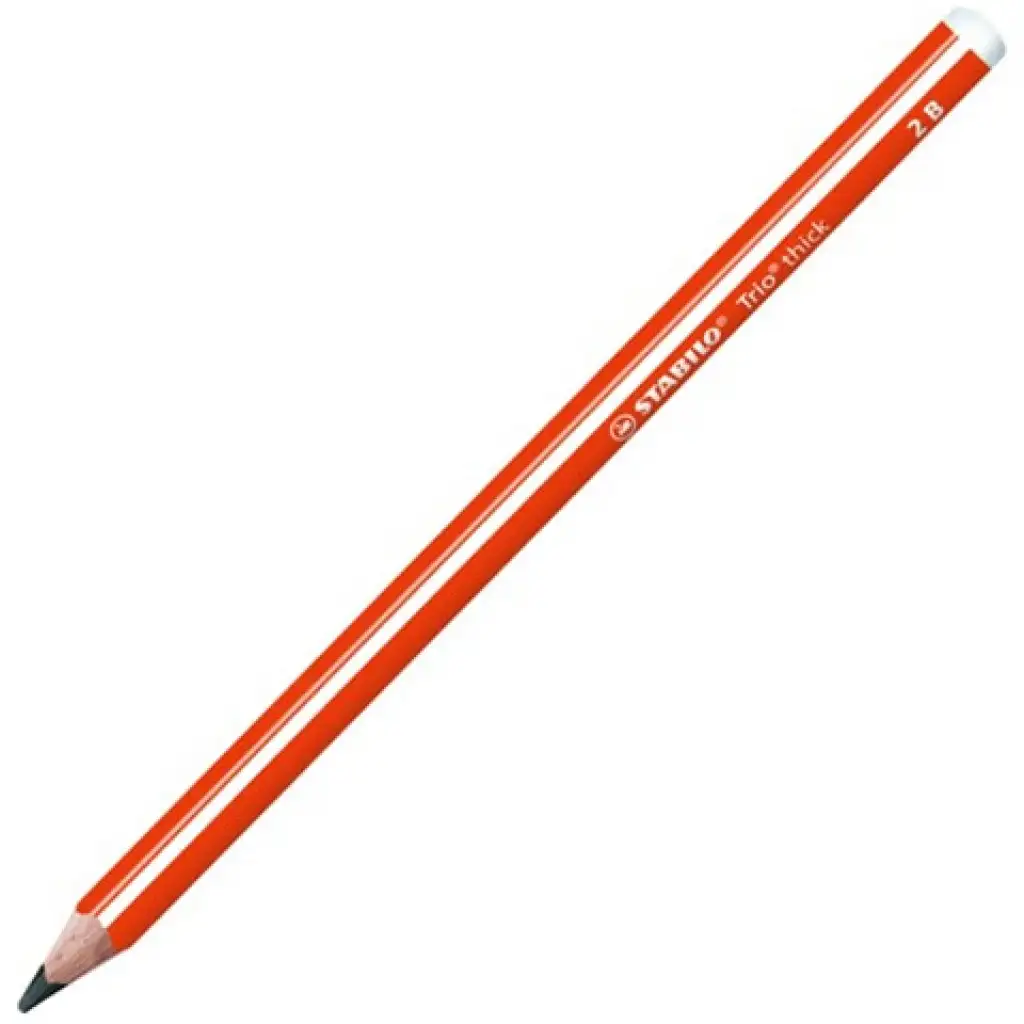 imagen de Stabilo: Trio Thick lápiz de grafito triangular grueso en color naranja 2B 1