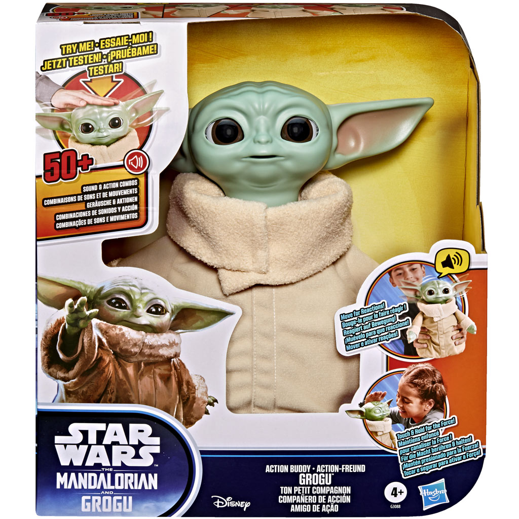 imagen de Star Wars: Action Buddy Grogu figura de peluche interactiva – Hasbro 1