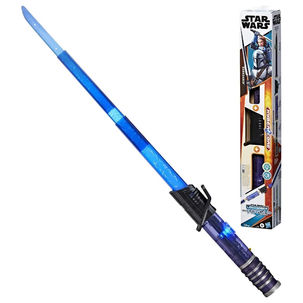 imagen de Star Wars Lightsaber Forge: El Darksaber Mandaloriano sable de luz electrónico desplegable con luz y sonido - Hasbro 2