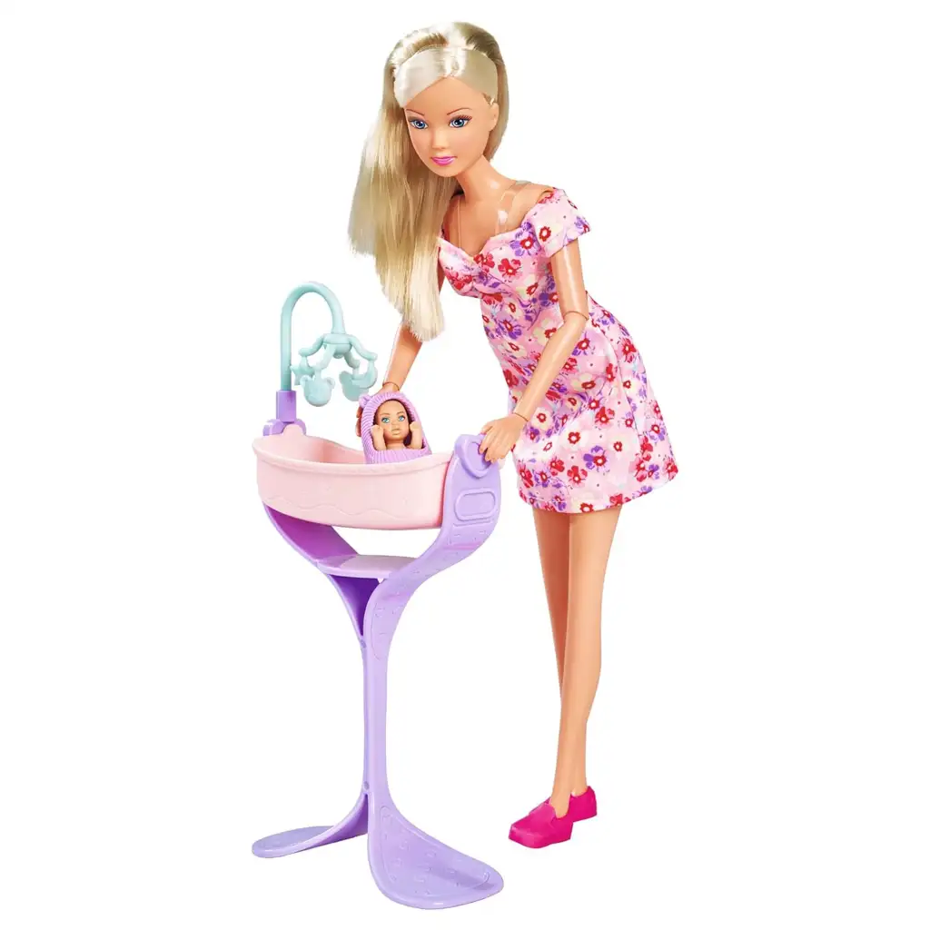 imagen de Steffi Love: Steffi muñeca embarazada con cuna y accesorios - Simba Toys 2