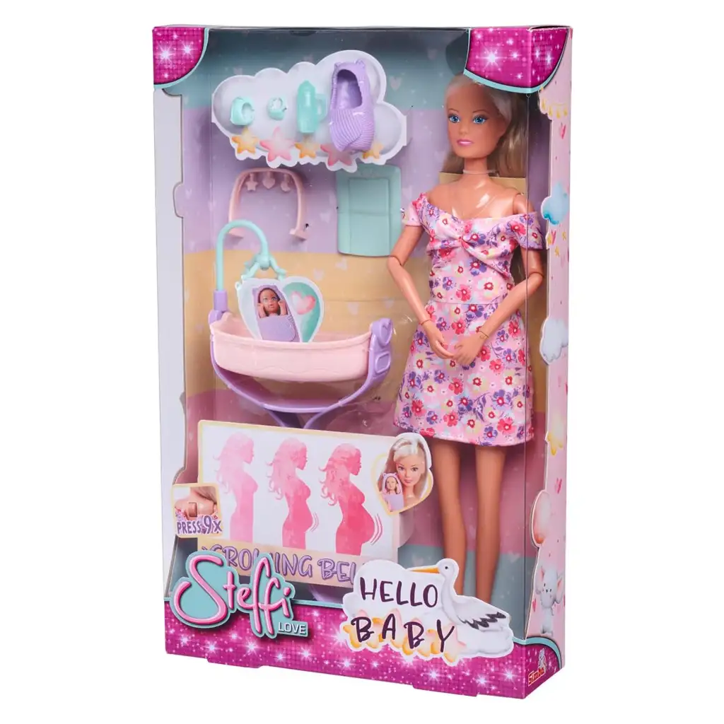 imagen de Steffi Love: Steffi muñeca embarazada con cuna y accesorios - Simba Toys 1