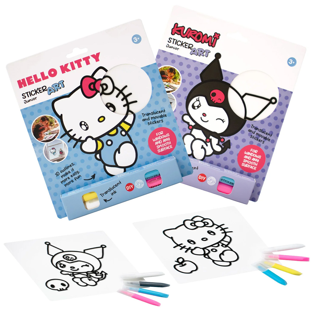 imagen de Sticker Art: Set de pegatinas para colorear de Hello Kitty varios 1ud - Comansi 1