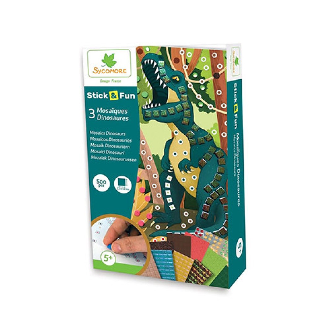 imagen de Stick'N Fun kit de creación de mosaicos - Dinosaurios 1