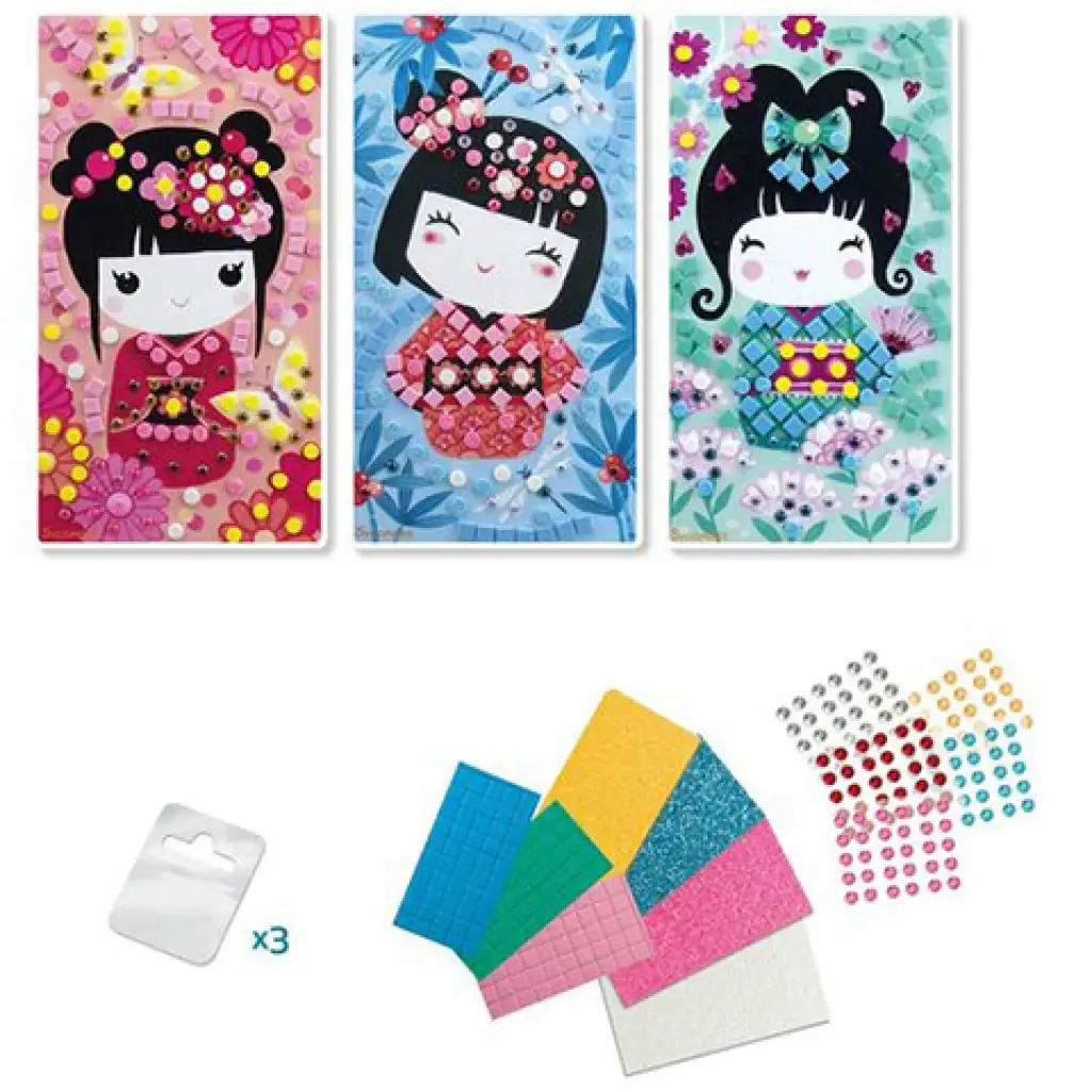 imagen de Stick'N Fun kit de creación de mosaicos - Kokeshi 2