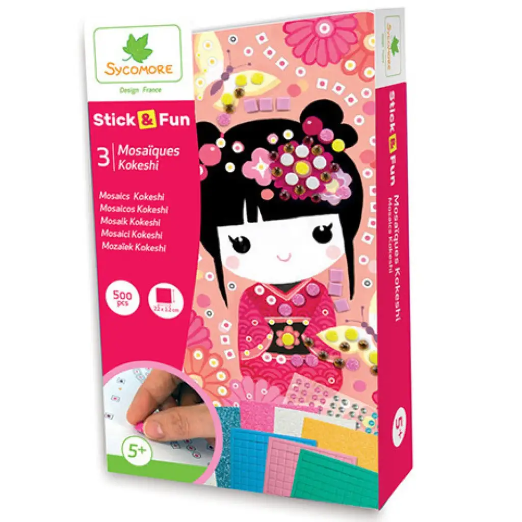 imagen de Stick'N Fun kit de creación de mosaicos - Kokeshi 1