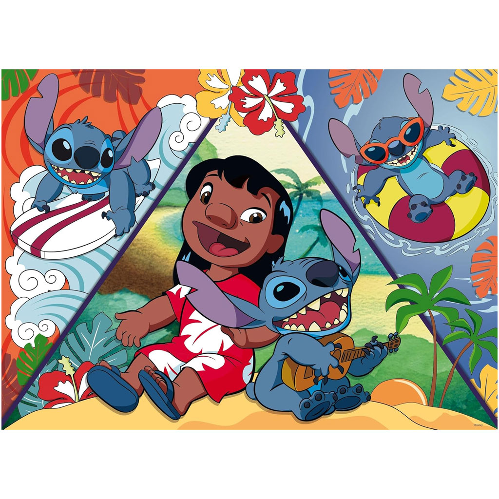 imagen de Stitch 2 en 1 150 piezas maxi puzzle y colorear 70x50cm - Lisciani 2