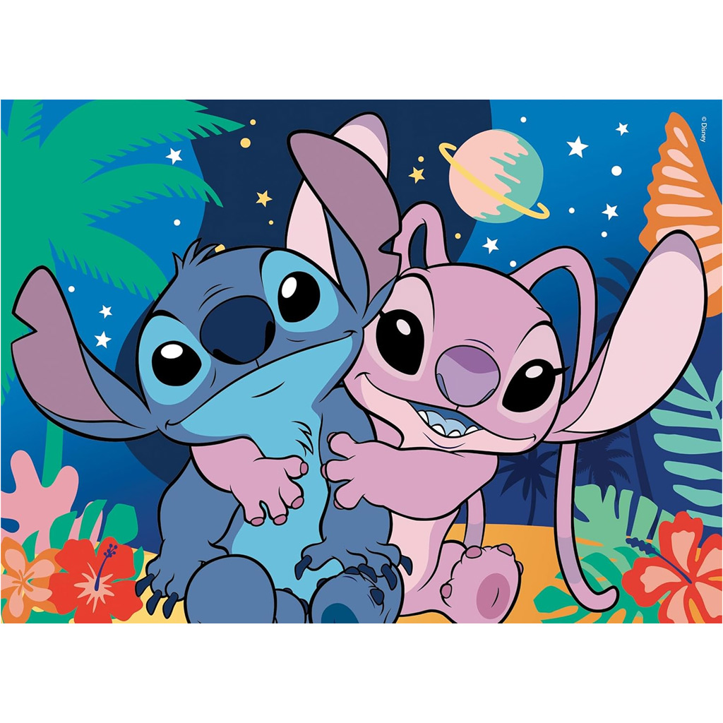 imagen de Stitch 2 en 1 24 piezas puzzle y colorear 35x25cm - Lisciani 2