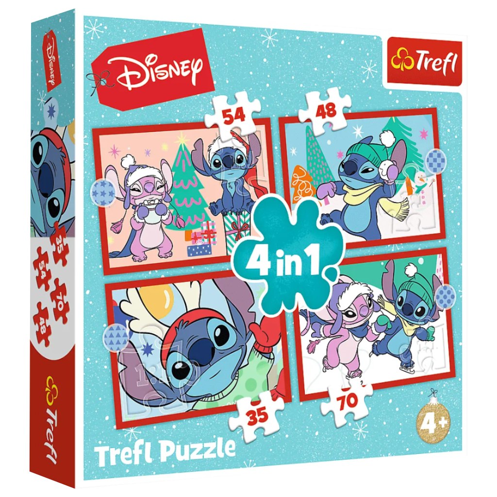 imagen de Stitch 4 en 1 35-48-54-70 piezas puzzle Trefl 1