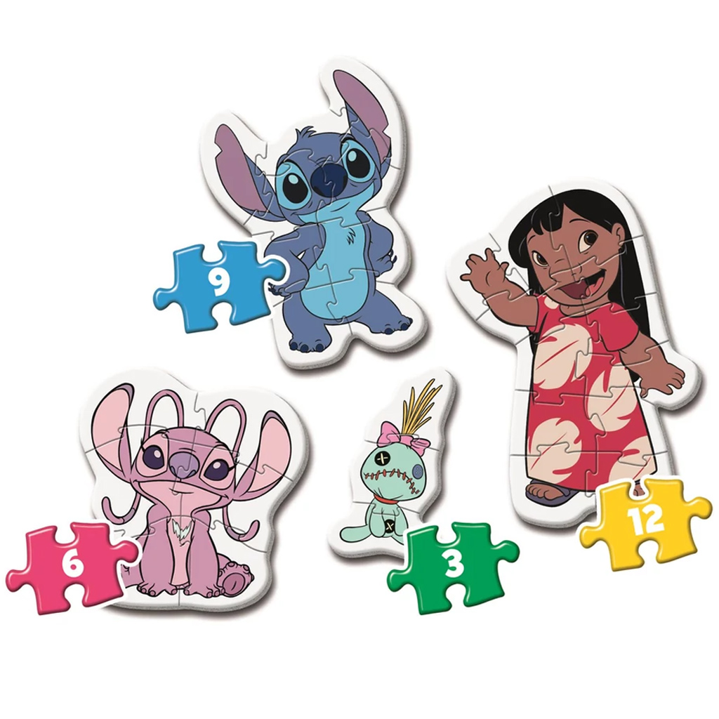 imagen de Stitch 4 en 1 Supercolor rompecabezas de formas - Clementoni 2