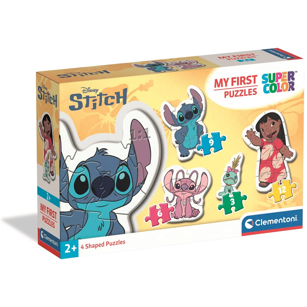 imagen de Stitch 4 en 1 Supercolor rompecabezas de formas - Clementoni 1