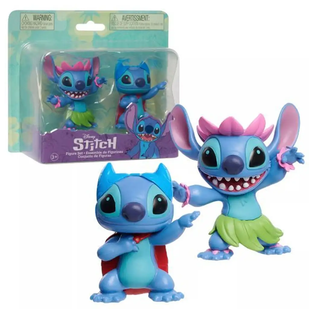 imagen de Stitch y Angel: Set de figuras de baile hula de 2 piezas 1