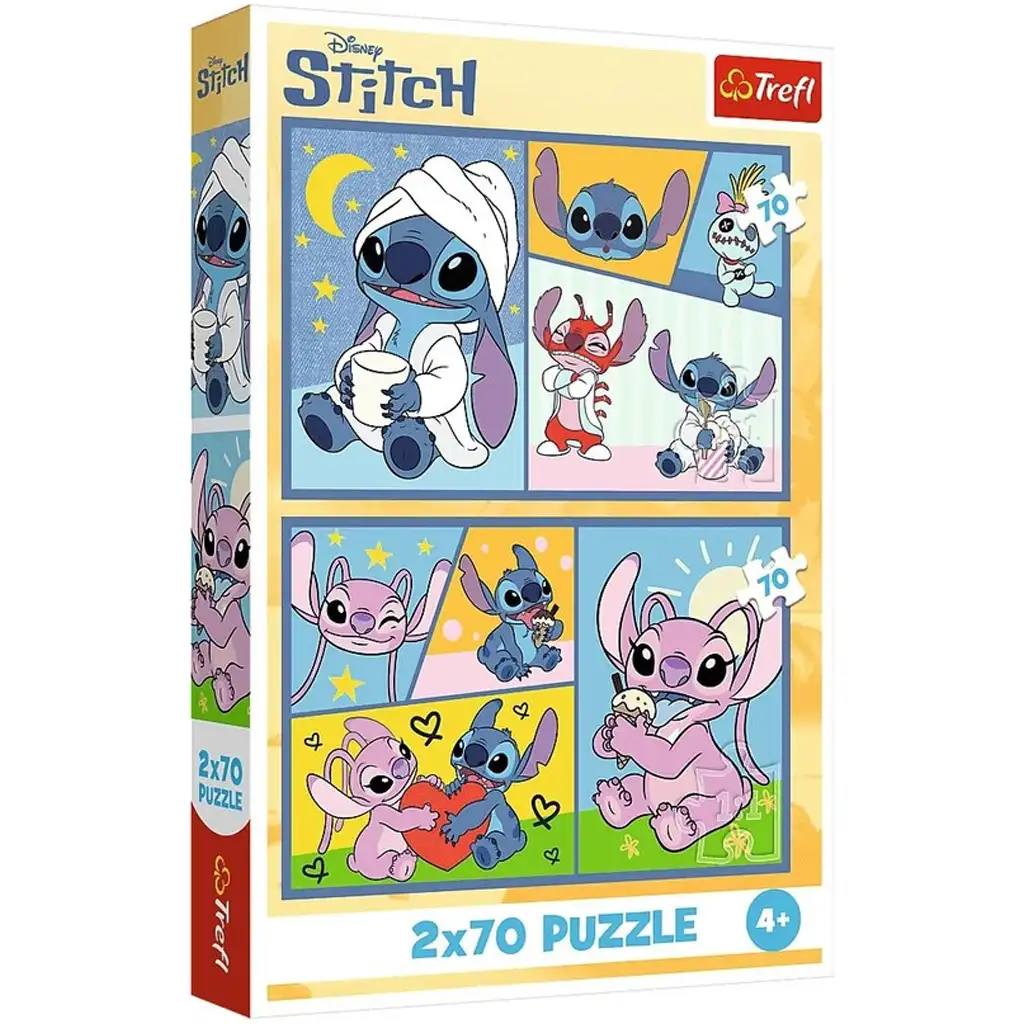 imagen de Stitch y sus amigos rompecabezas 2x70 piezas - Trefl 1