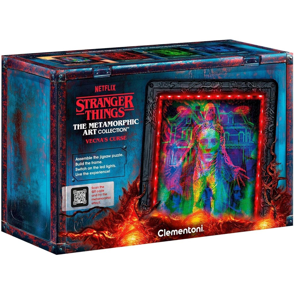 imagen de Stranger Things – La Maldición de Vecna 520 piezas puzzle con marco y luz LED RGB – Clementoni 1