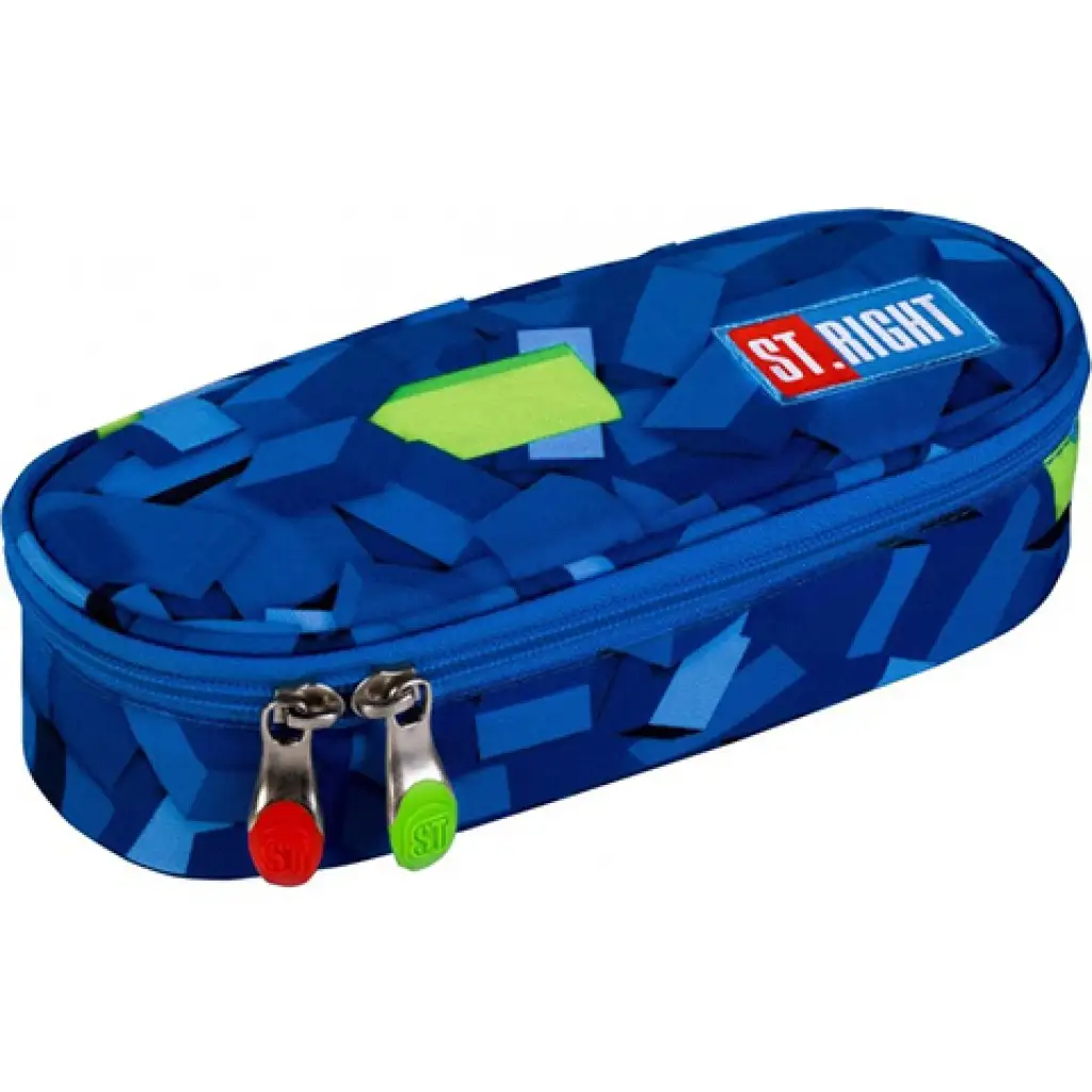 imagen de St.Right 3D Blocks Estuche ovalado de color azul 23cm 1