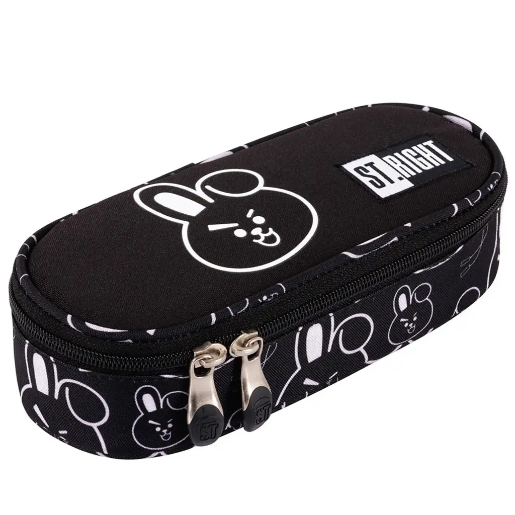 imagen de St.Right: Clever Bunny estuche ovalado de conejito en color negro 23cm 1