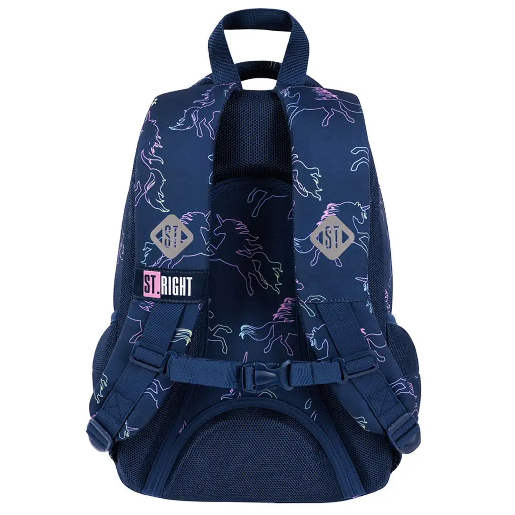 imagen de St.Right Dream unicornio mochila escolar de tres compartimentos, mochila 39x27x17cm 3