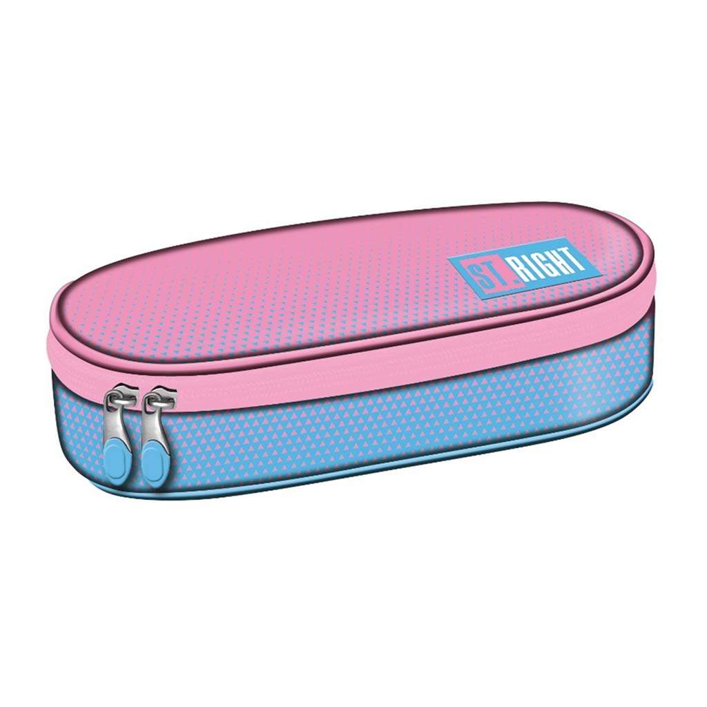 imagen de St.Right Estuche Ovalado Gradiente Rosa Azul PC01 23x9,5x6cm 1