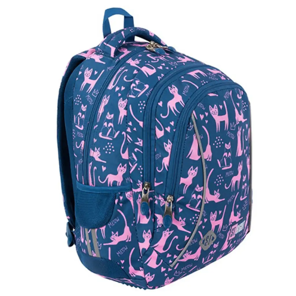 imagen de St.Right Lazy Cats mochila escolar de tres compartimentos, mochila 39x27x17cm 2