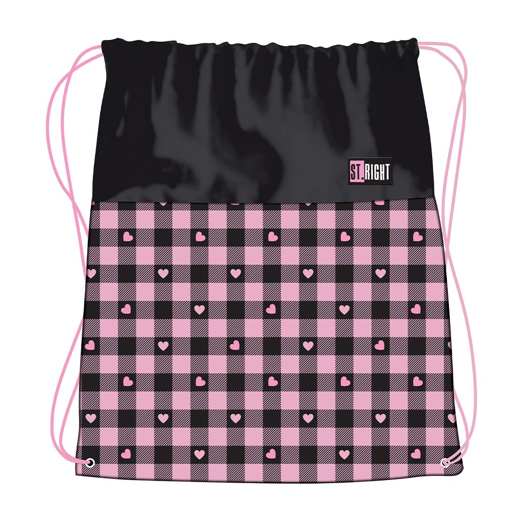 imagen de St.Right Mochila de deporte a rayas rosas, 43x34cm 1