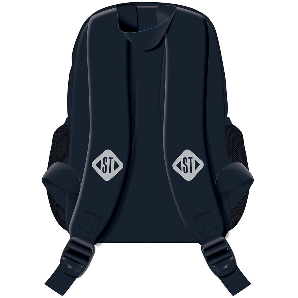imagen de St.Right Mochila escolar con estampado de T-Rex azul, mochila BP70 32x22x11,5cm 2