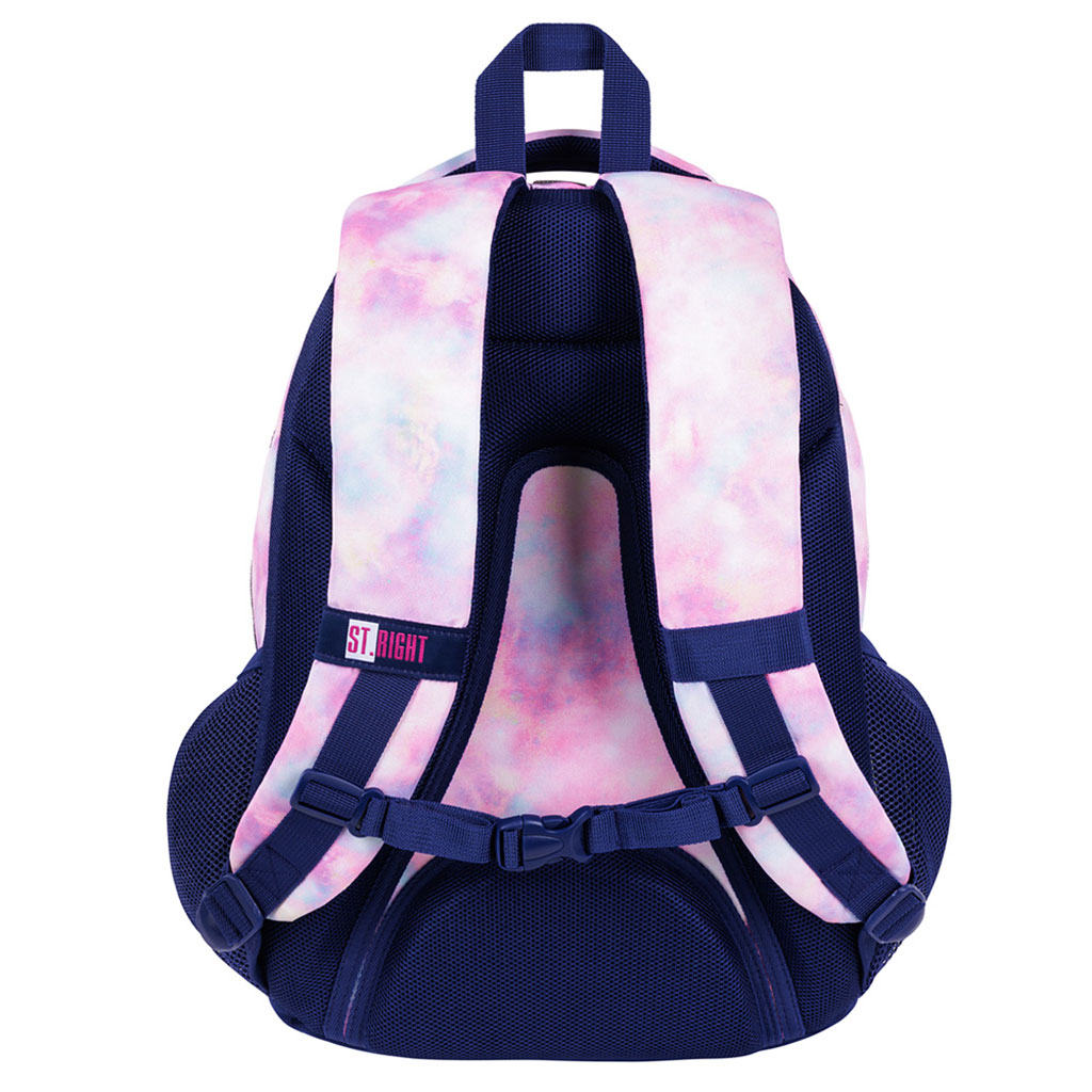 imagen de St.Right Mochila escolar de tres compartimentos Pink Sky, 42x30x19cm 4