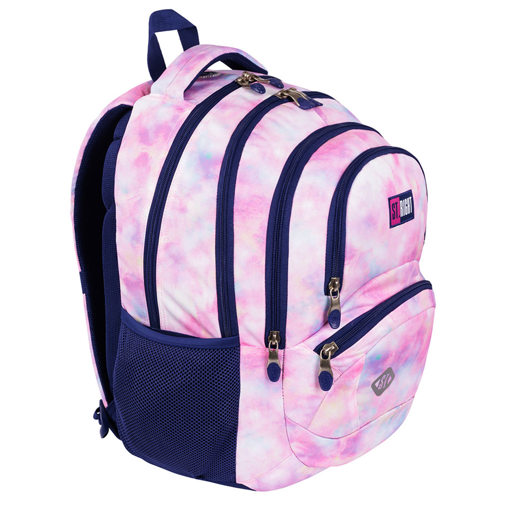 imagen de St.Right Mochila escolar de tres compartimentos Pink Sky, 42x30x19cm 5