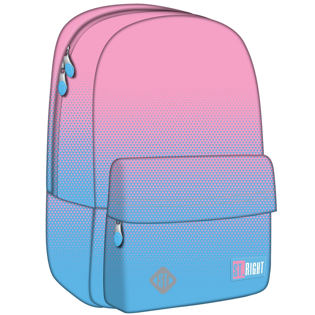 imagen de St.Right Mochila Escolar Gradiente Rosa-Azul BP33 40x31x17 cm 1