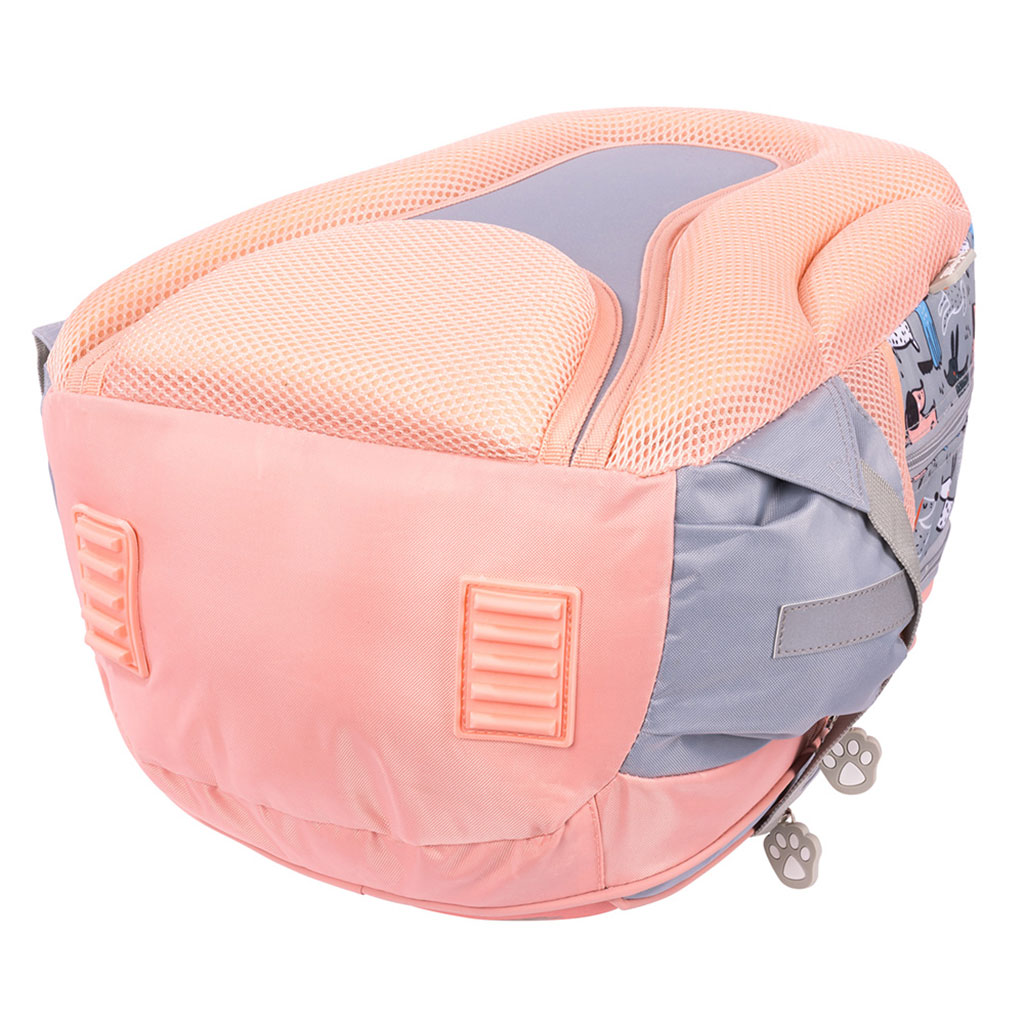 imagen de St.Right My Little Friends Gris York mochila escolar de cuatro compartimentos, mochila 40x28x18cm 4
