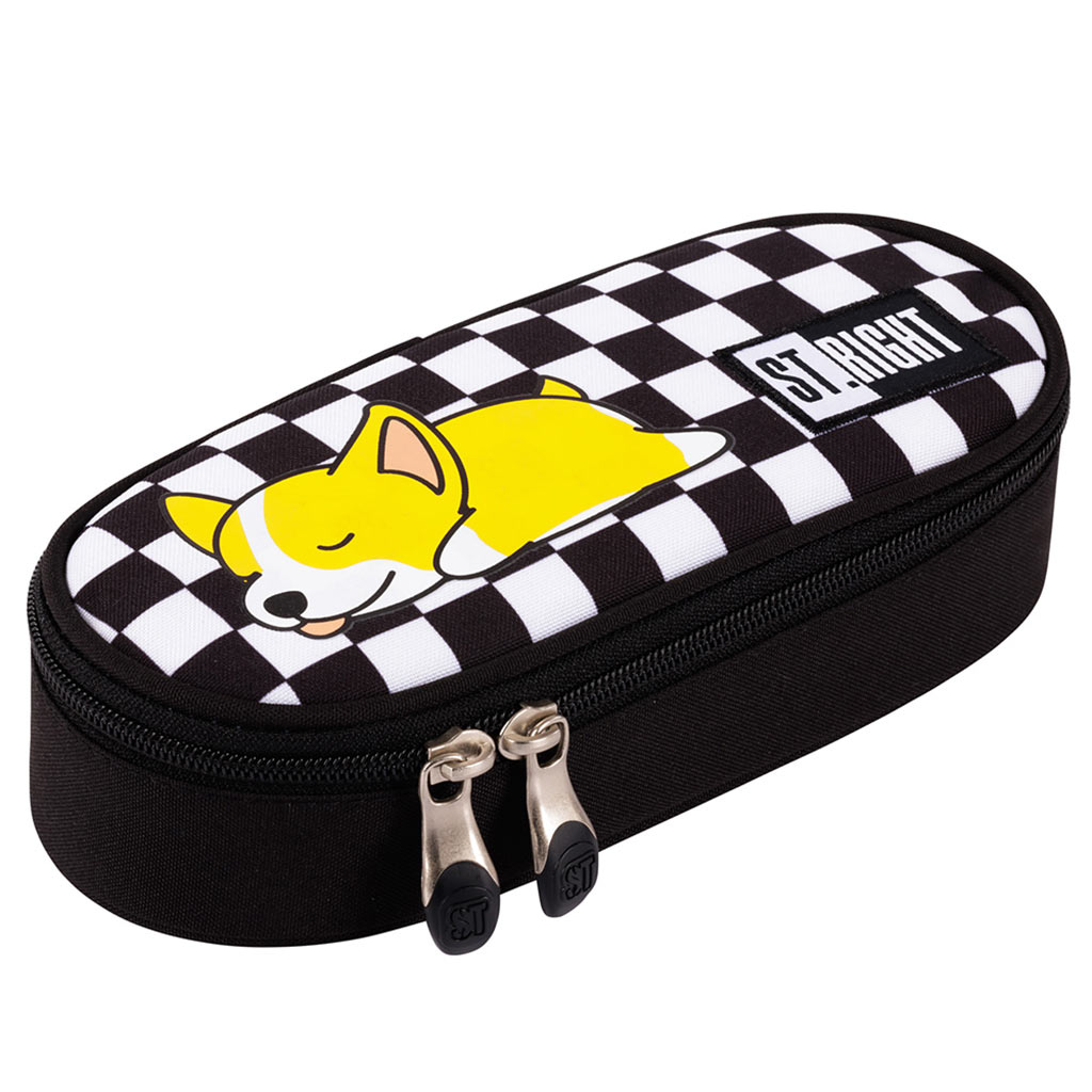 imagen de St.Right: Perrito soñador negro estuche ovalado 23cm 1