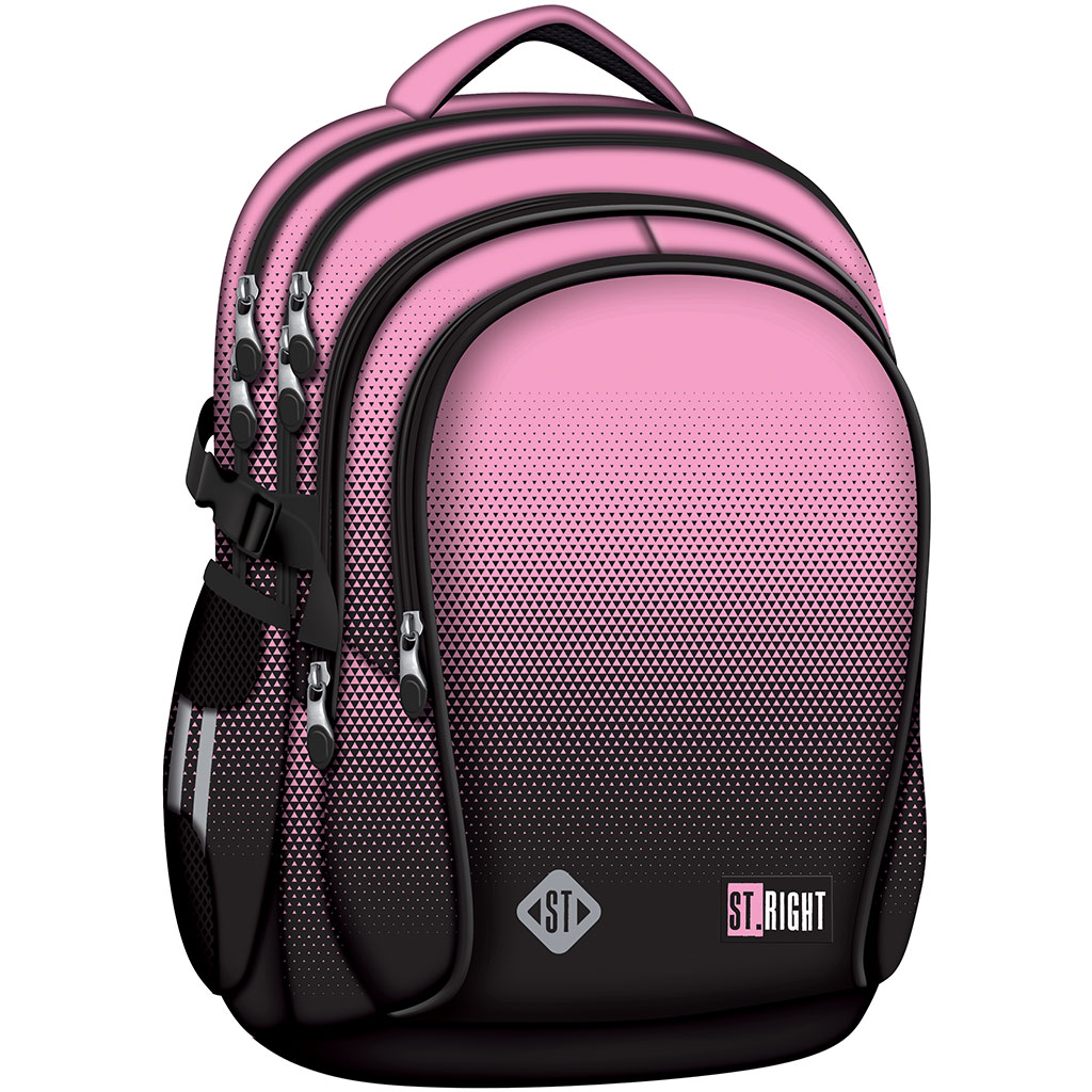 imagen de St.Right Pink Gradient mochila escolar rosa-negra con degradado BP01 43x32x21cm 1