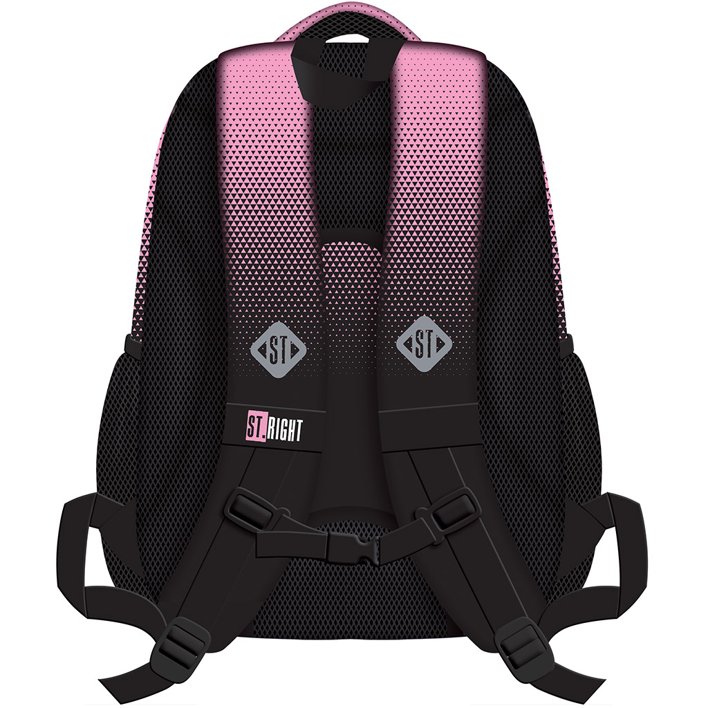 imagen de St.Right Pink Gradient mochila escolar rosa-negra con degradado, mochila BP05 42x30x19cm 2