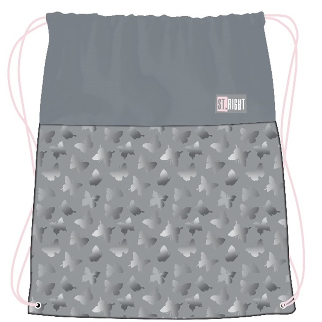 imagen de St.Right Silver Butterflies mochila de mariposas, bolsa de deporte 34x43cm 1