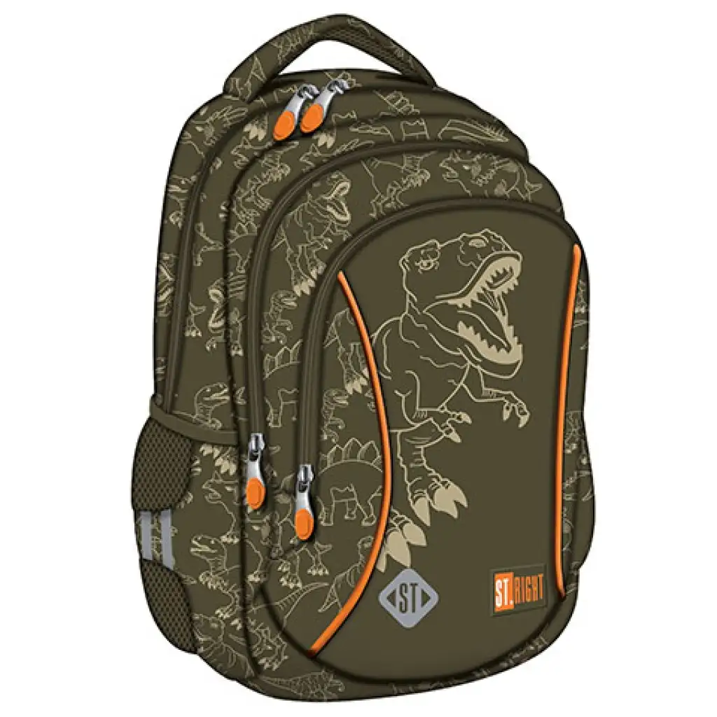 imagen de St.Right T-Rex Junior mochila escolar de tres compartimentos, mochila 39x27x17cm 1