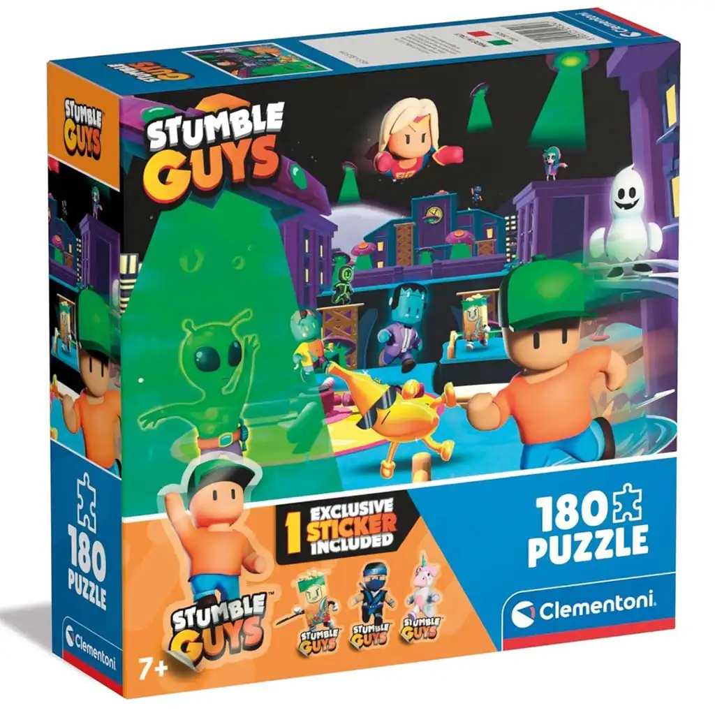 imagen de Stumble Guys 3 rompecabezas de 180 piezas - Clementoni 1