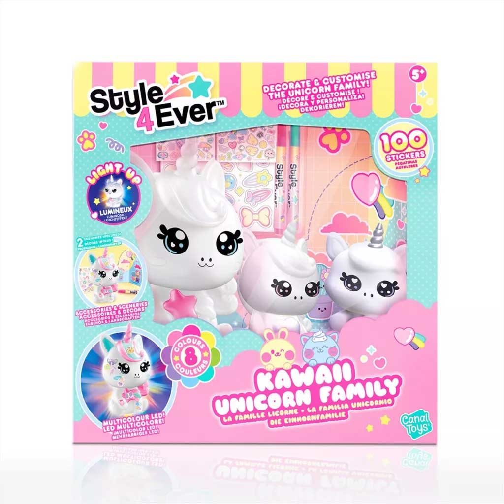 imagen de Style 4 Ever: Unicornio iluminado y coloreable familia 1