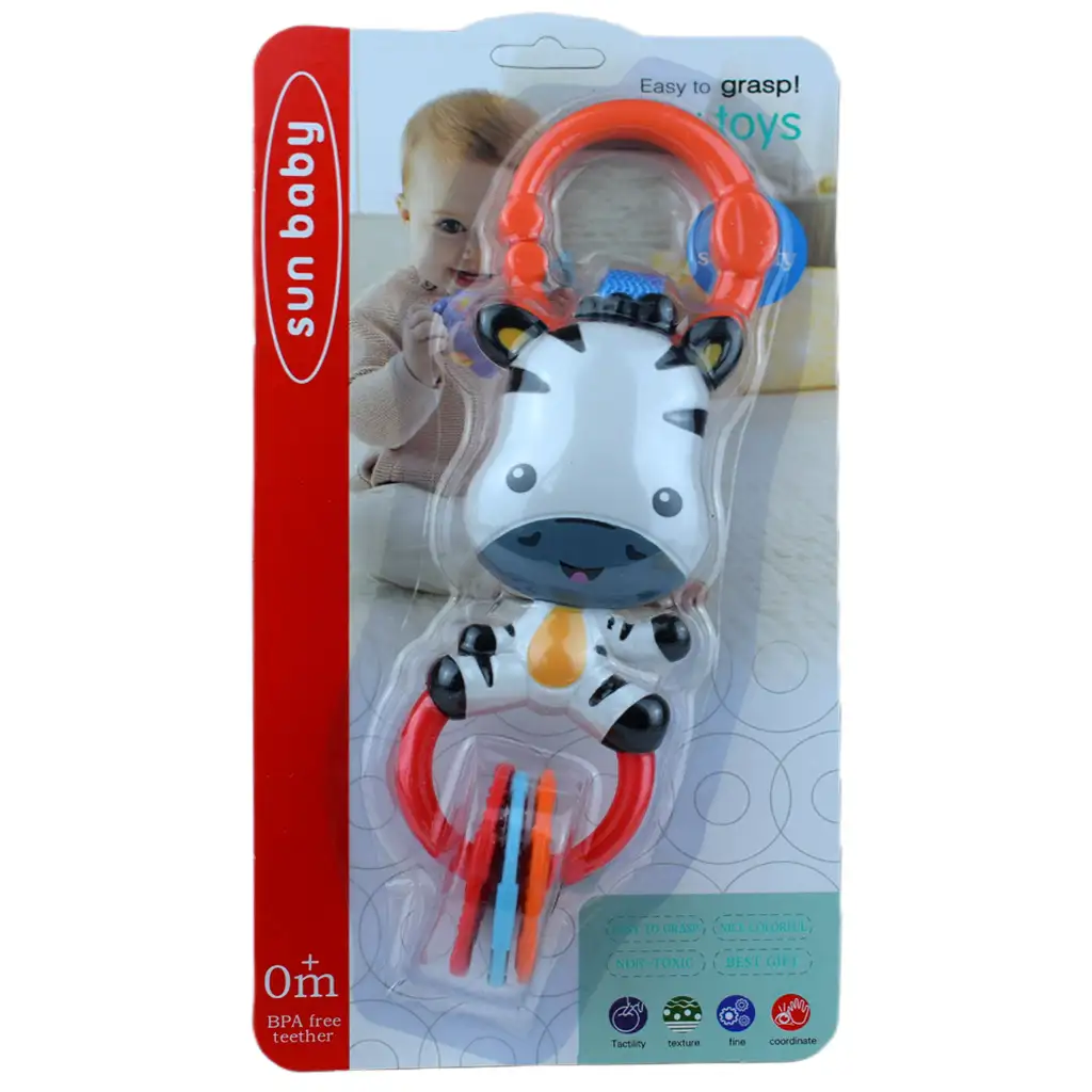 imagen de Sun Baby: Divertido cebra libre de BPA sonajero 4