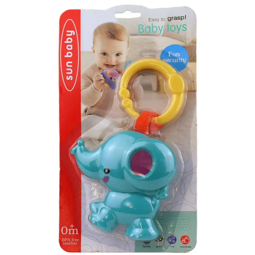 imagen de Sun Baby: Divertido elefante azul sin BPA 4