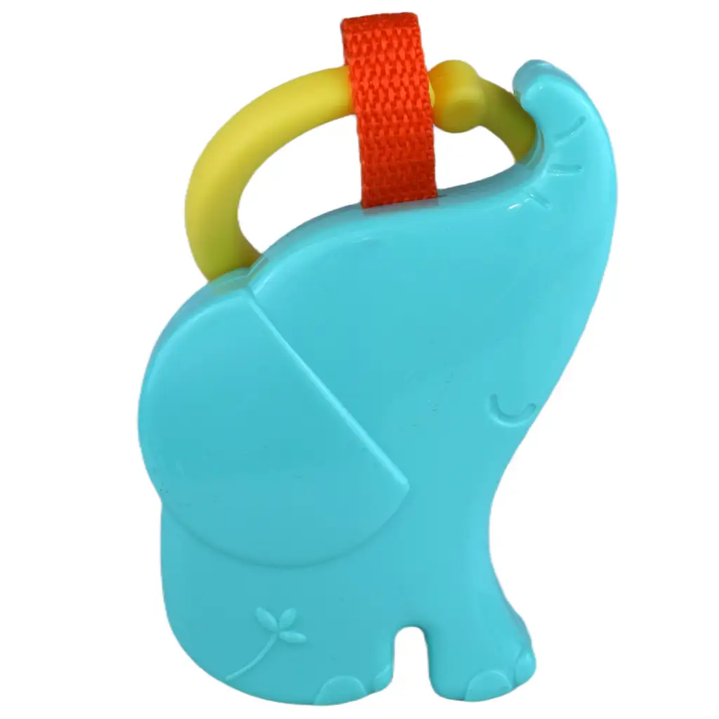 imagen de Sun Baby: Divertido elefante libre de BPA sonajero azul 3