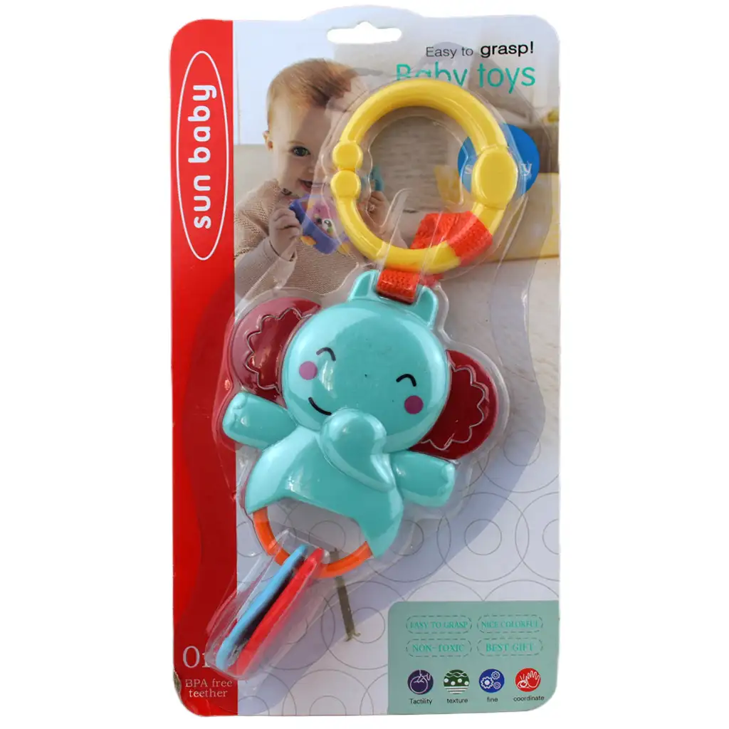 imagen de Sun Baby: Divertido elefante sin BPA sonajero y mordedor 4