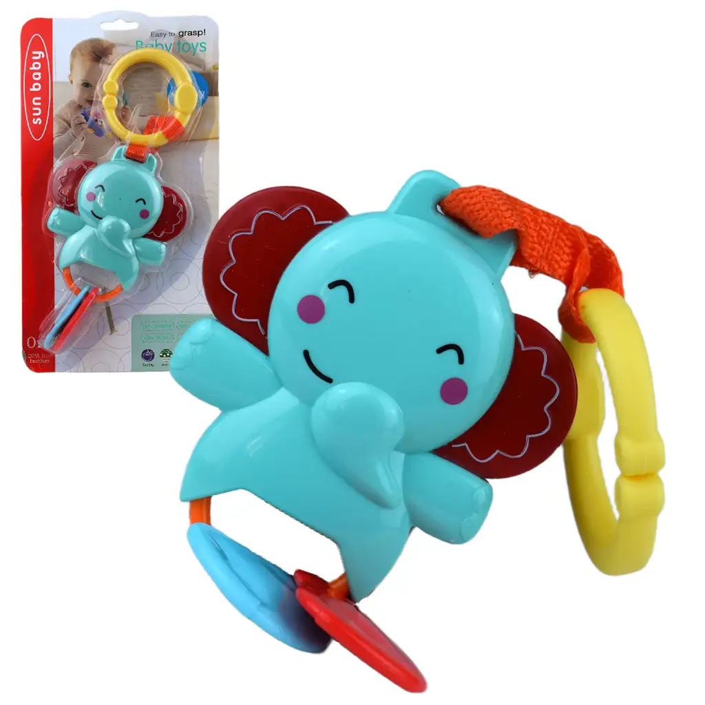 imagen de Sun Baby: Divertido elefante sin BPA sonajero y mordedor 1