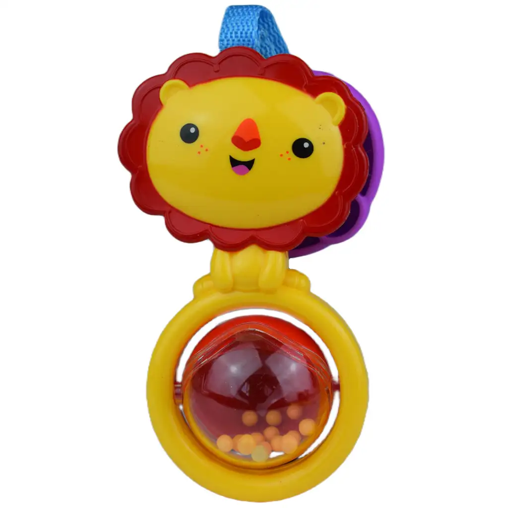 imagen de Sun Baby: Divertido león sonajero libre de BPA con bola giratoria 2