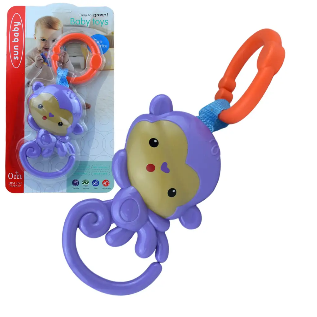 imagen de Sun Baby: Divertido mono morado sin BPA para bebés 1