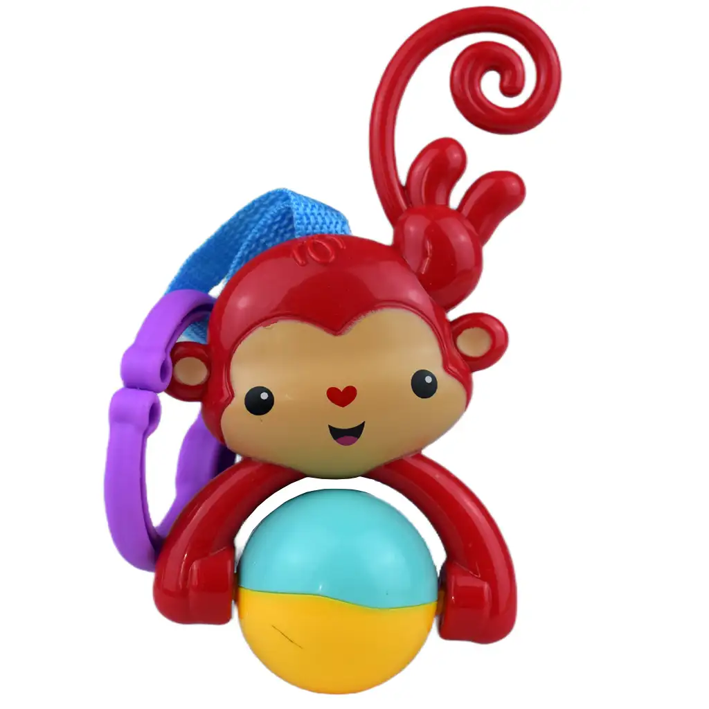 imagen de Sun Baby: Divertido mono sonajero sin BPA con bola giratoria 2