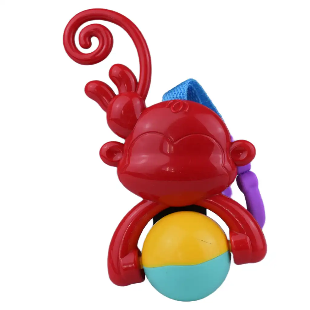 imagen de Sun Baby: Divertido mono sonajero sin BPA con bola giratoria 3