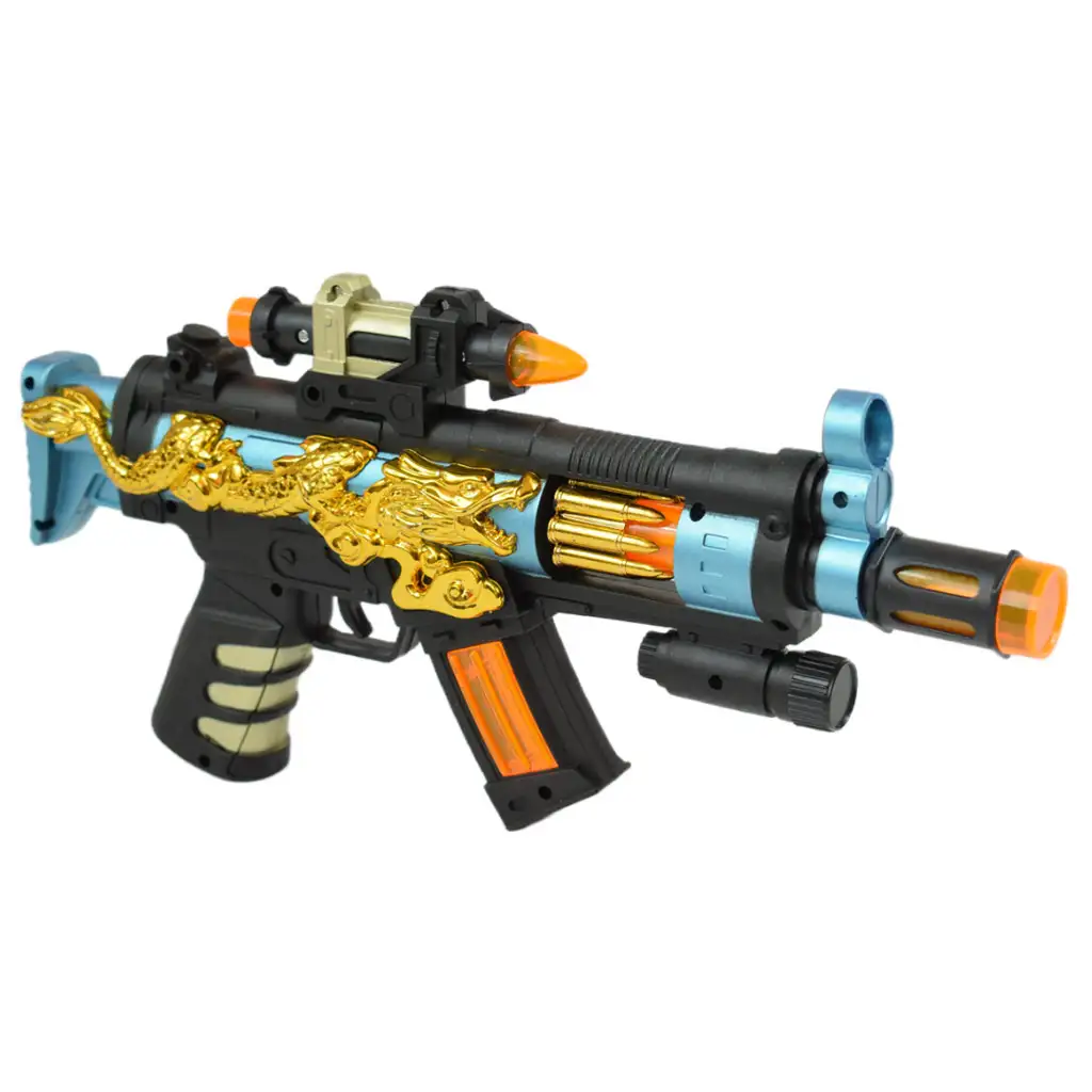 imagen de Super Armas: Ametralladora con diseño de dragón, con luz y sonido 33cm 3