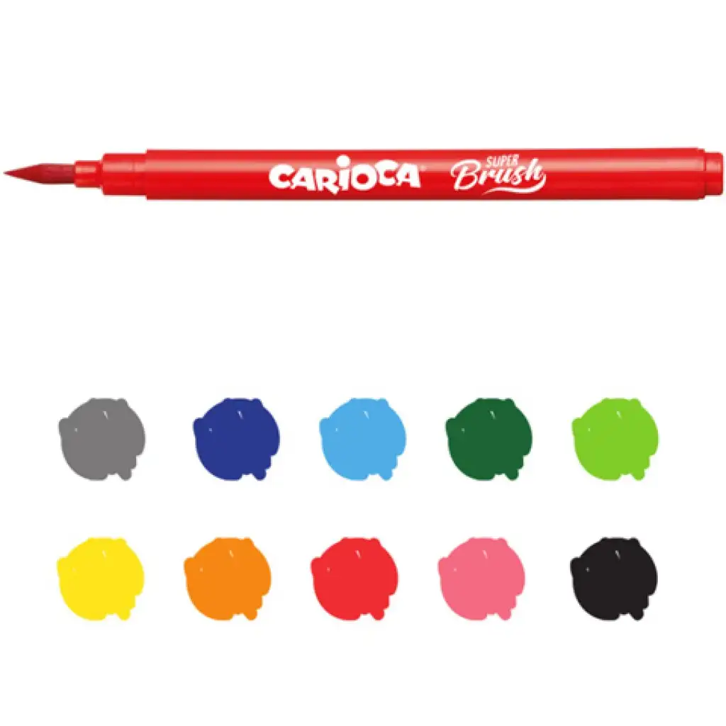 imagen de Super Brush Set de rotuladores de punta de pincel 10 unidades - Carioca 2