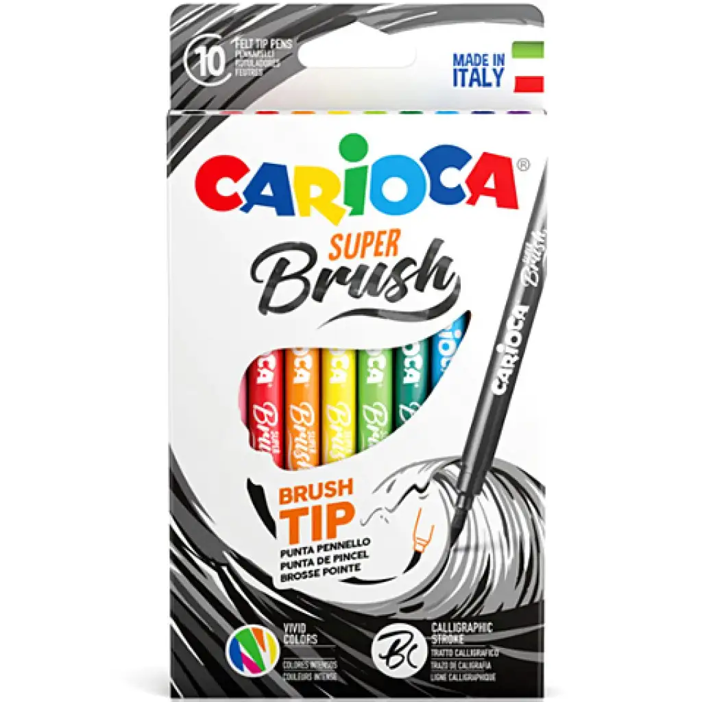 imagen de Super Brush Set de rotuladores de punta de pincel 10 unidades - Carioca 1